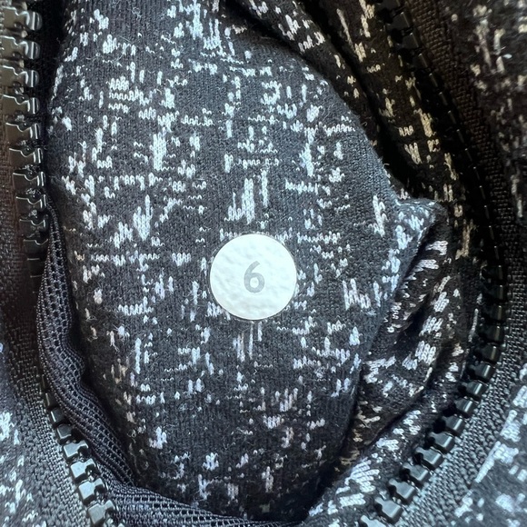 Lululemon Define Jacket Style W4ADRS Luon Suited Jacquard Black White Size 6 GUC - Picture 10 of 12